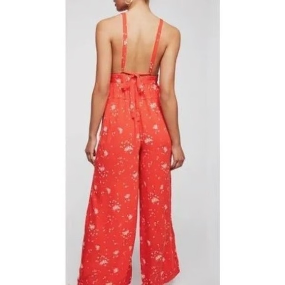 Free People Sweet in the Streets Floral Overalls Jumpsuit - Picture 5 of 9
